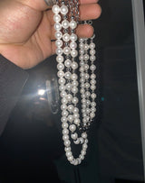 No.8707 HOLY IN CODE pearl & surgical 3type necklace (6615452287094)