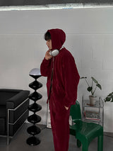 Perfect Velour Hood Zip Up (3color)
