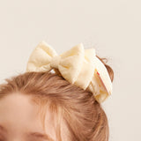 CUSHIONY RIBBON HAIR SCRUNCHY (IVORY)