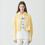 DART VOLUME CROP SHIRT (YELLOW) (6543168176246)