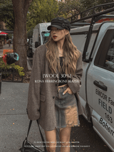 (WOOL 30%) コナヘリンボーンクラシックブレザー