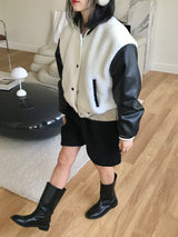 Blando fleece varsity jacket