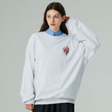 ハートプリンティングスウェット/HEART PRINTING SWEAT SHIRT-WHITE MELANGE