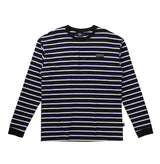 Multi stripe long sleeve T - White/Blue/Black (4622115176566)