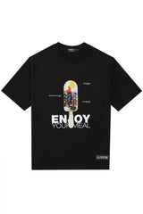 キャンペーンTシャツアイスクリーム/[ENJOY YOUR MEAL] CAMPAIGN 1/2 T-SHIRT ICE CREAM_BLACK