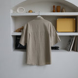 *カントリネン半袖オーバーサイズTシャツ