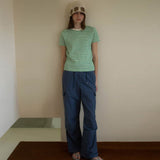 エンボストライプT / EMBO STRIPE TEE_GREEN