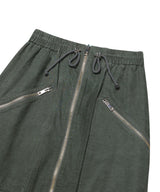 WASHED 2WAY ZIP SKIRT_KHAKI