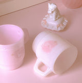 Cherry blossom  rabbit ♡ milk glass mug