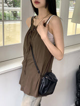 サンクヒッピートゥウェイホルターロングストラップナシ/Sank Hippie Two Way Halter Long Thong Camis