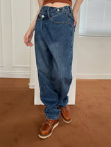 アンバランスラップデニムパンツ / Unbalance Wrap Denim Pants (3color)
