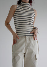 ポーラーストライプスリーブレストップ/Polar Stripe Sleeveless (2color)