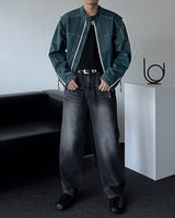 NOS101 Black Blue Over Wide Denim (XS ~ L)