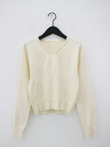 ミニマルVネックニット/Minimal V-neck Knit (12color)