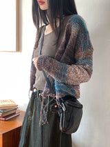 Elder Pintuck Pleated Long Denim Skirt