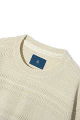 ミックス ジャカード ニット ロングスリーブ / Mix jacquard Knit Longsleeve K10 Elephant Ivory
