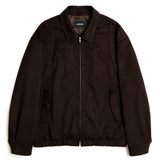 バラシティラインスエードジャケット / VARSITY LINE SUEDE JACKET (DARK BROWN)