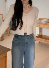 BL Washing Denim Wide Pants