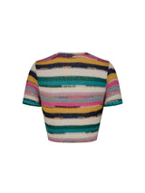 Pop stripe knit T 