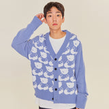 AQO BEAR PATTERN CARDIGAN (6678327525494)