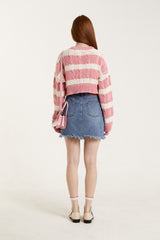 ケーブルストライプセーター/CABLE STRIPE SWEATER