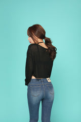 シースルークロップTシャツ / TOP(4863) see-through crop Tee