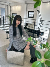 ボカシウェーブルーズニット/Bokashi weave loose knit