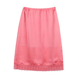 サテンレースミディスカート /Satin Lace midi skirt [3 Color]