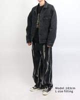 スモークフェイスワイドデニムパンツ / Smoke Faith Wide Denim Pants_Black