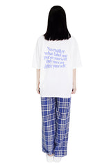 マタープリントラッシュオーバーショートスリーブTシャツ/Matter printing rash over short sleeve t-shirts (white)