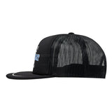 スローガン刺繍トラッカー キャップ/SLOGAN EMBOSSING TRUCKER BALL CAP BLACK