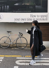 [BELLIDE MADE] Euriphyan Hidden Oversized Fit Single Long Coat
