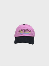 two tone vintage washing ball cap (Pink/Black)