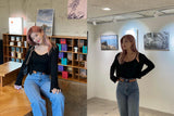 レザーベルトポイントストレートフィットデニムパンツ/BILLLIE SUHYEON LEATHER BELT POINT STAIGHT FIT LIGHT BLUE DENIM [16629]