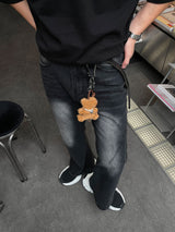 ASCLO Diagonal Incision Bootcut Denim Pants