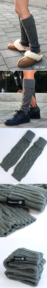 drawing knit Leg Warmer 3colors