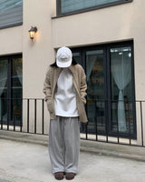(Unisex) ヘイジーニットジップアップ