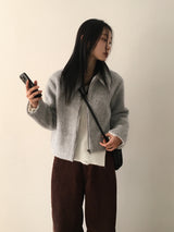 [Wool 50] Milko Mohair Short Collar Jacket