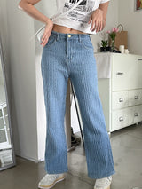 ブロックデニムパンツ / Block Medium Blue Denim