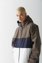 クロスボックスフーデッドジャケット/BSR2223FWJK027 CROSS BOX HOODED JACKET KHAKI WHITE