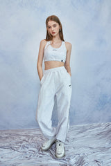 HIDE Cutting Sweat Pants (White Melange) (6570988830838)