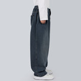 バルーンバンディングワイドジーンズ/Balloon banding wide jeans