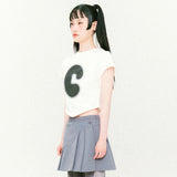 シンボルスカーフクロップド半袖Tシャツ