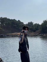 Lacing leather vest