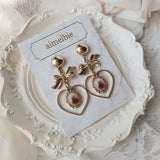 ビンテージテディベアハートアンドリボンイヤリング / Vintage Teddy Bear Heart and Ribbon Earring