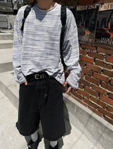 ストライプシンロングTシャツ