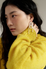 リボンボウドロップピアス