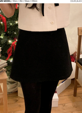 HR Wool Boucle Mini Skirt (2color)