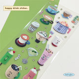 ハッピードリンクステッカー/happy drink sticker