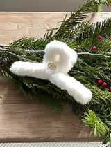 Vintage mood Fur Hair Barrette [white]
